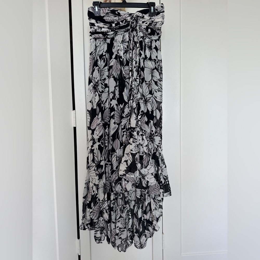 Emanuel Ungaro Black & White Strapless Dress